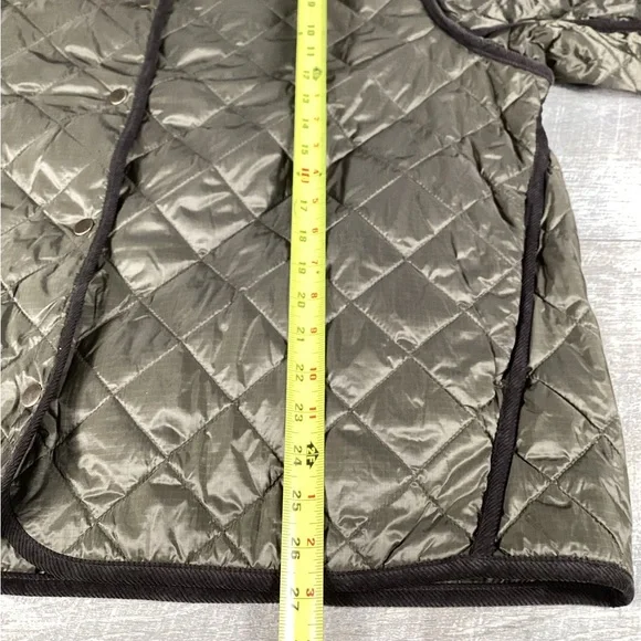 Weekday quilted jacket with contrast collar in dark brown Womens Size L Casual - Picture 8 of 10